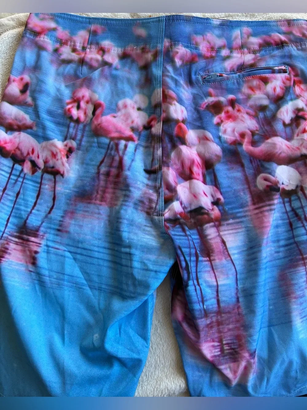 Old Navy Pink Flamingo Print Men’s Swim Trunks Size 34
